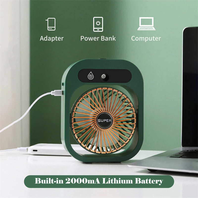 Portable USB Rechargeable Air Cooler & Misting Fan