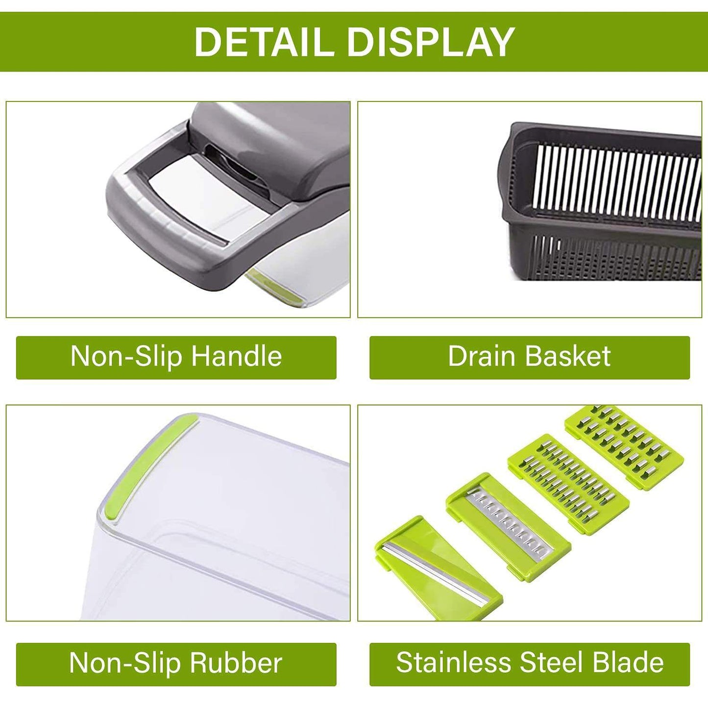 12-in-1 Manual Vegetable Chopper & Slicer