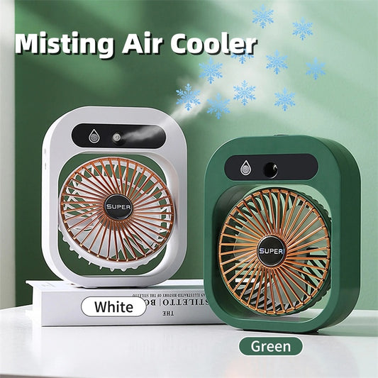 Portable USB Rechargeable Air Cooler & Misting Fan