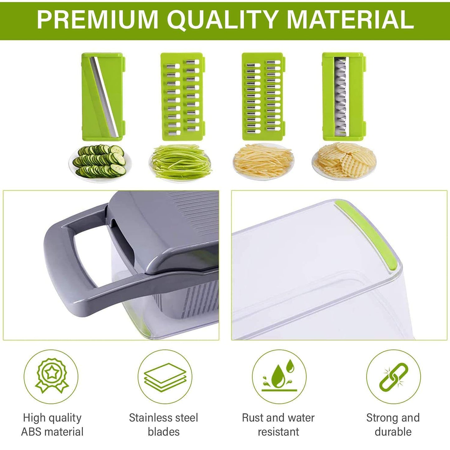 12-in-1 Manual Vegetable Chopper & Slicer